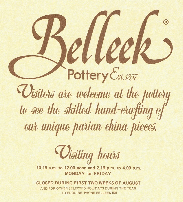 Upper Half Belleek Poster !!