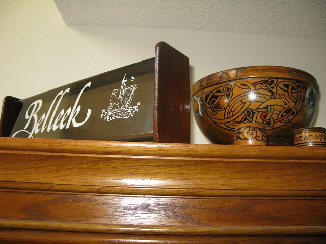 My EK McDermott WOODEN SALAD Welcome Bowl DISPLAY !!